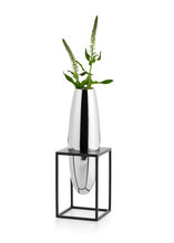 PHILIPPI Solero Vase with black steel stand by Mike Ruch