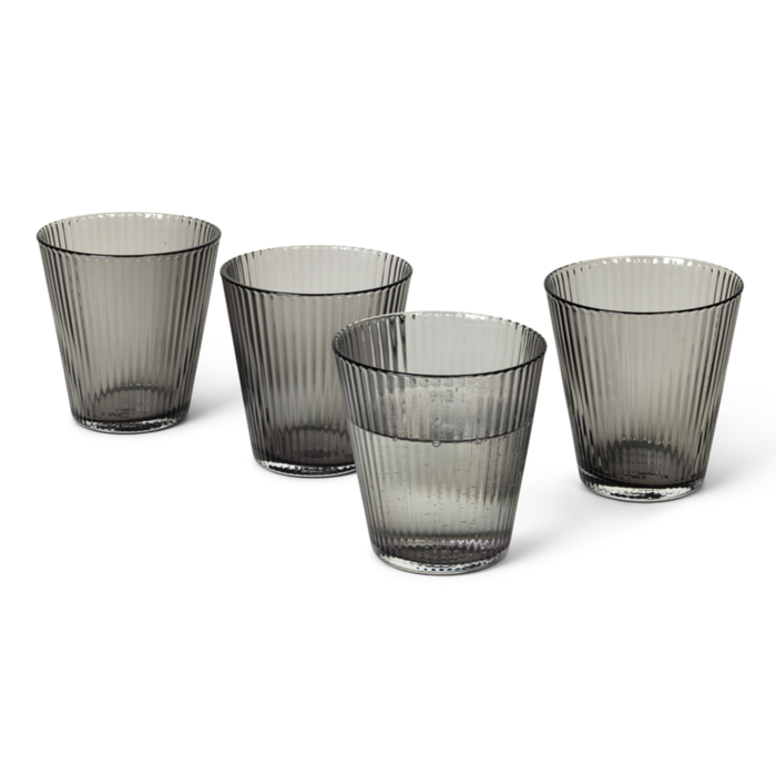Rosendahl GC Nouveau Tumbler Smoke 4 Pcs H 3.7in Dia 3.5in 8.8 oz