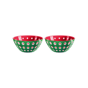 Guzzini Le Murrine Bowl Red/Emerald