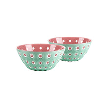 Guzzini Le Murrine Set of 2 Bowls 12 cm / 4.7 in - Matcha Green / White / Mauve