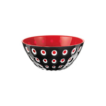 Guzzini Le Murrine Bowl 25 cm / 9.8 in - Black / White / Transparent Red