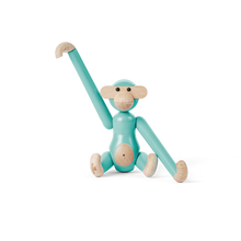 Kay Bojesen Monkey, Mini, Turquoise, H: 3.7"