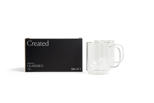 Cove 12oz Glass Mug - Set of 2 - Clear