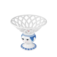 Bjørn Wiinblad Dora Fruit Bowl, Blue, Ø: 9.8"