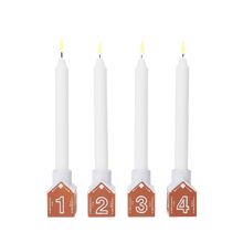 Kähler Gingerbread Advent Candle Holder, 4 Pcs.
