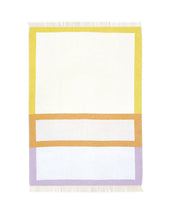 Blanket COLOR BLOCK No. 1 Lilac / Yellow and Orange 4.25 x 6.5ft
