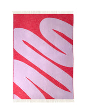 Blanket SWIRL Lilac / Scarlet 4.25 x 6.5ft