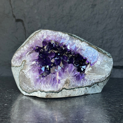 Amethyst with Shiny Crystals