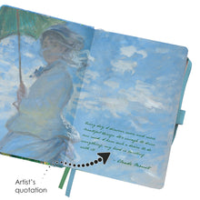 Dot Grid Artist Bullet Journal - Monet Woman with Parasol