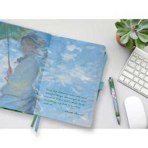 Dot Grid Artist Bullet Journal - Monet Woman with Parasol