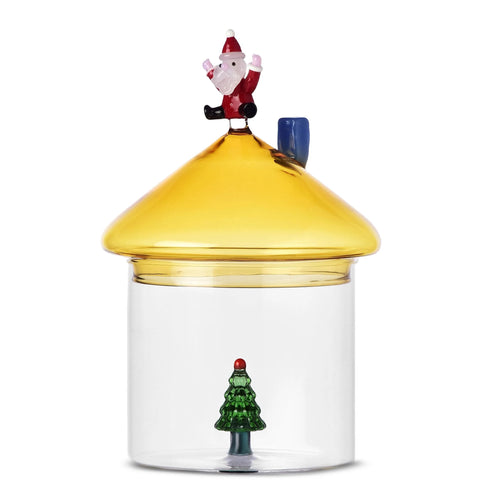Ichendorf Box w/Lid Jumping Santa & Christmas Tree