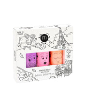 Nail Polish for Kids SET OF 3 NEON Paris MARSHI DOLLY FLAMINGO