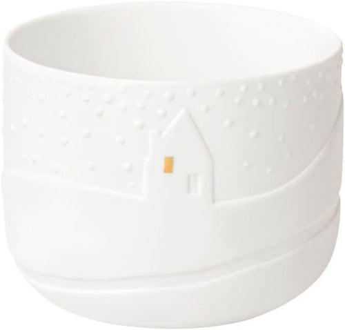 Snowy Day Landscape Porcelain Tealight Holder