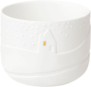 Snowy Day Landscape Porcelain Tealight Holder