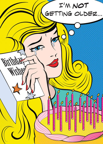 Lichtenstein Crying Girl Greeting Card