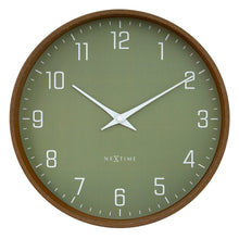 Modern Wall clock, Silent, 12" wood-tone frame - LYRA