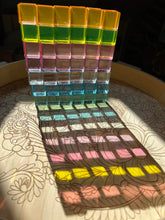 60 Pcs Crystal Clear High Transparency Lucite Cubes Set with Wooden Tray – Rainbow or Pastel Colors