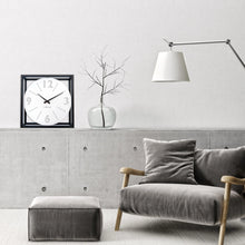 Time Frame Rotatable Clock - Innovative Bold Design - White & Black Metal - 16 Inches - (NeXtime 3537WI)