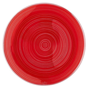 Rosenthal TAC Gropius Stripes Glass Dinner Plate Red