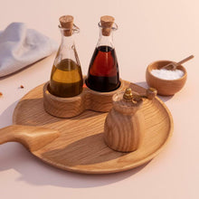 Kay Bojesen Menageri Oil And Vinegar Bottles, Oak, 3.7 Oz