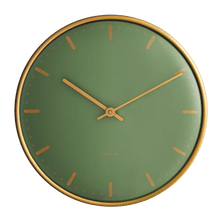 Arne Jacobsen City Hall Wall Clock, Large, Green, Ø: 11.4”
