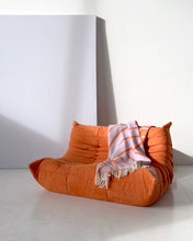 Blanket LINES Lilac / Orange 4.25 x 6.5ft