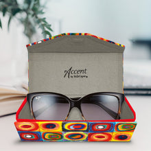 Folding Glasses Case - Vegan, Trifold, Kandinsky Circles
