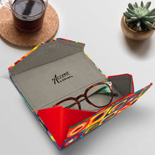 Folding Glasses Case - Vegan, Trifold, Kandinsky Circles