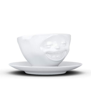 Coffee Cup with Saucer, Laughing Face
