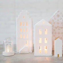 Village House - Stepped Gable Roof Candle Holder