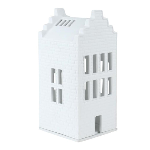 Village Light Brick House with Stepped Gable