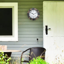 Outdoor Wall Clock with Temperature & Humidity Display, Stone-Look "Aster"