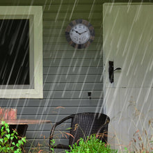 Outdoor Wall Clock with Temperature & Humidity Display, Stone-Look "Aster"