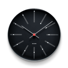 Arne Jacobsen Bankers Wall Clock, Black, Large, Ø: 11.4