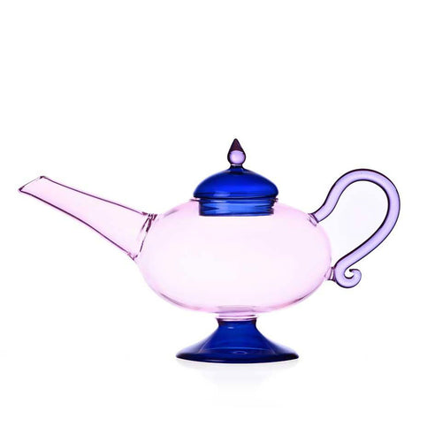 Ichendorf Sogni D'Oriente Pink Teapot with Blue Lid