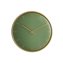 Arne Jacobsen City Hall Wall Clock, Medium, Green, Ø: 8.3”