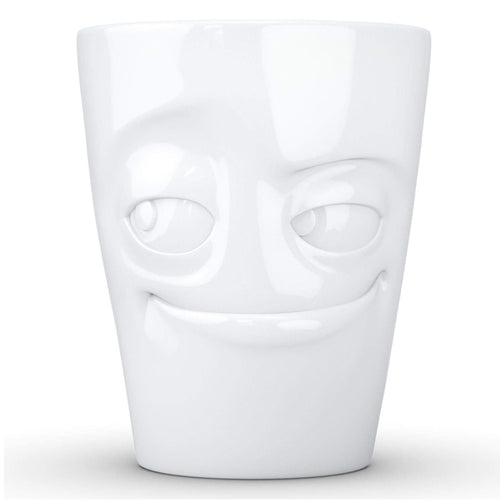 Porcelain Mug with Handle, Impish Face