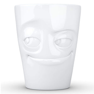 Porcelain Mug with Handle, Impish Face