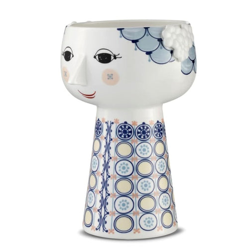 Bjørn Wiinblad Eva Long Vase Dark Blue