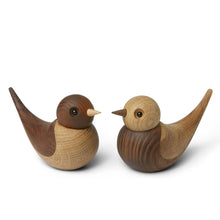 Wooden Swallows Figurine