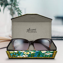 Folding Glasses Case - Vegan, Trifold, Tiffany Field of Lilies