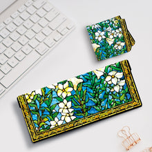 Folding Glasses Case - Vegan, Trifold, Tiffany Field of Lilies