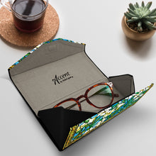 Folding Glasses Case - Vegan, Trifold, Tiffany Field of Lilies