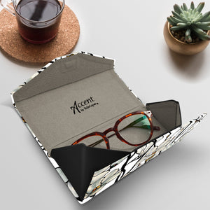 Folding Glasses Case - Vegan, Trifold, Tiffany Magnolia