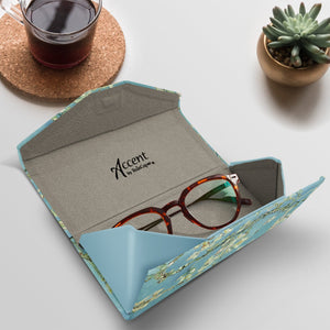 Folding Glasses Case - Vegan, Trifold, van Gogh Almond Blossom