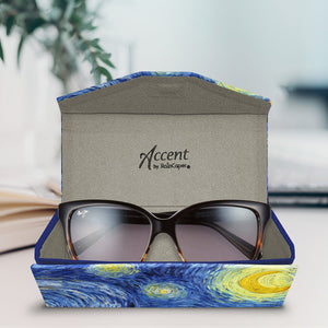 Folding Glasses Case - Vegan, Trifold, van Gogh Starry Night