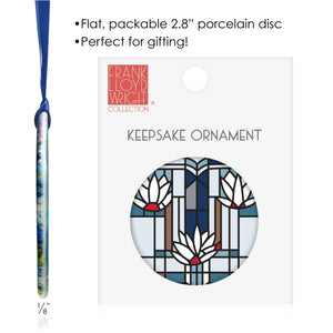 Frank Lloyd Wright Waterlilies Year-round Keepsake Ornament