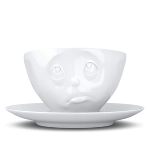 Coffee Cup with Saucer, Oh, Please Face