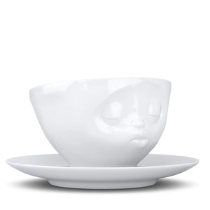 Coffee Cup with Saucer, Kissing Face