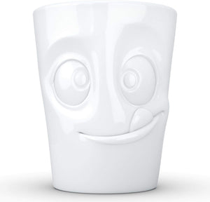Porcelain Mug with Handle, Tasty Face